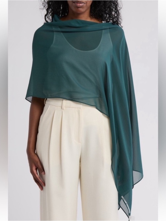 Eileen Fisher Accessories - NWT Eileen Fisher 100% Silk Poncho Wrap Scarf One Size